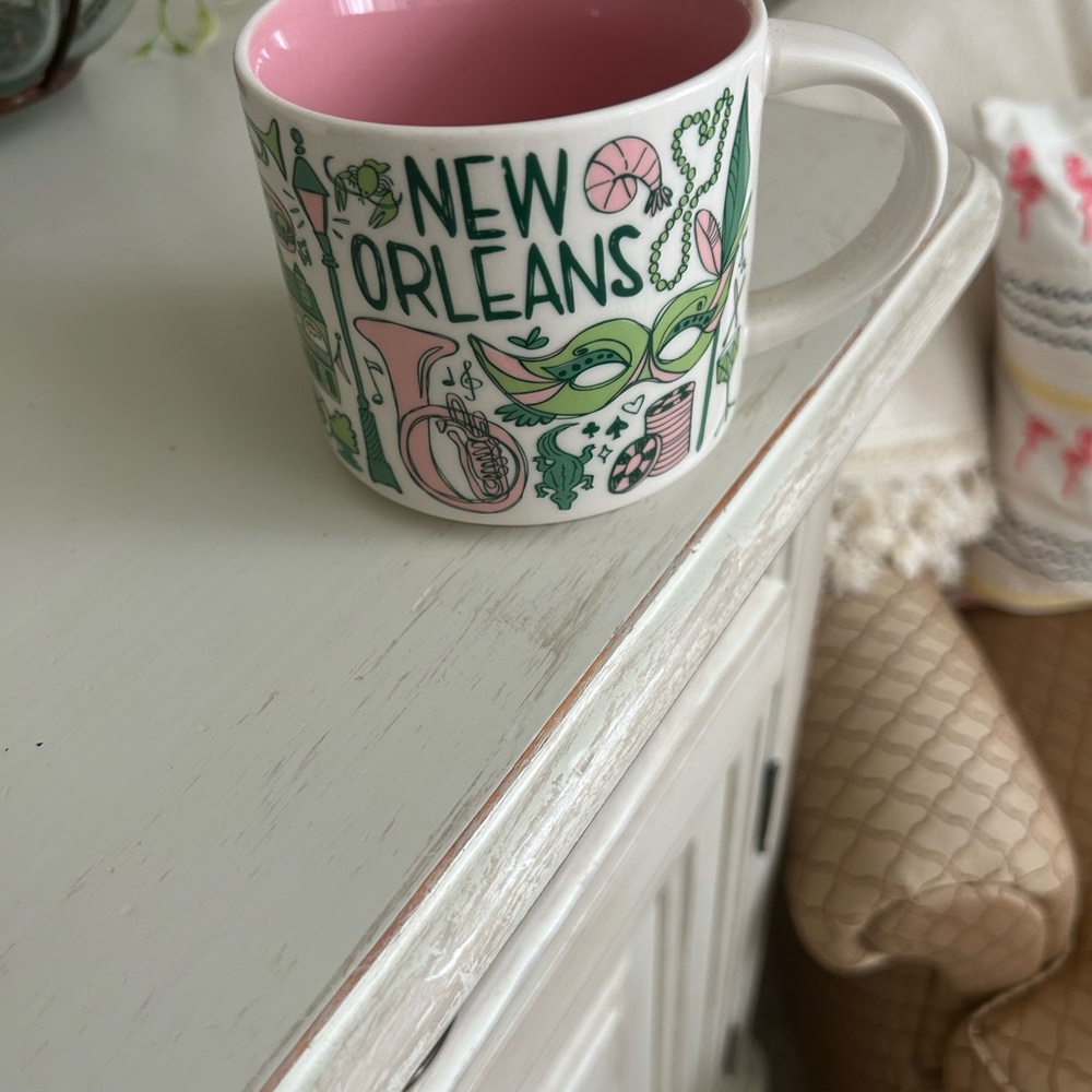 Starbucks New Orleans Mug - Pink and Green